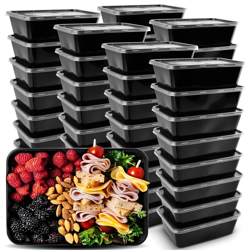 Orangehome Meal Food Prep Container,50 Pack / 26 OZ Food Storage Containers with lids,Disposable Airtight Bento Box Reusable Plastic Lunch Box Kitchen Food Take-Out Healthy Box Microwave,Dishwasher,Freezer Safe - Image 1